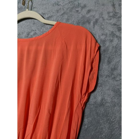 MOSSIMO SUPPLY 100% Rayon Women Peach Mini Dress Belted Casual MEDIUM(8-10) - Picture 6 of 10
